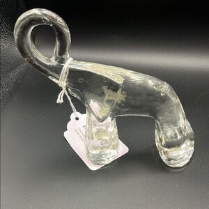 Kosta Boda Clear Glass Elephant Figurine